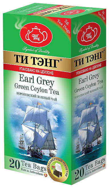 Чай зеленый Ти Тэнг Earl grey в пакетиках (фото modal 1)