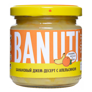 Джем-десерт Banuti банановый с апельсином, банка 200 г (фото modal nav 1)