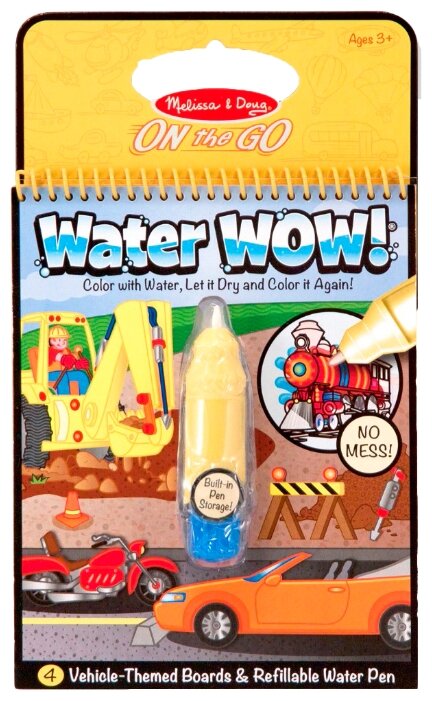 Melissa & Doug Водная раскраска Water Wow! Транспорт (5375) (фото modal 1)
