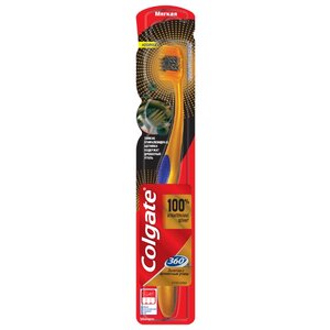 Зубная щетка Colgate 360' Золотая с древесным углем многофункциональная (фото modal nav 3)