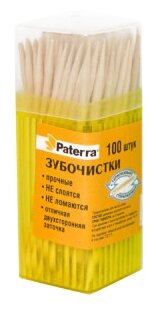 Paterra зубочистки деревянные, 100 шт (фото modal 2)