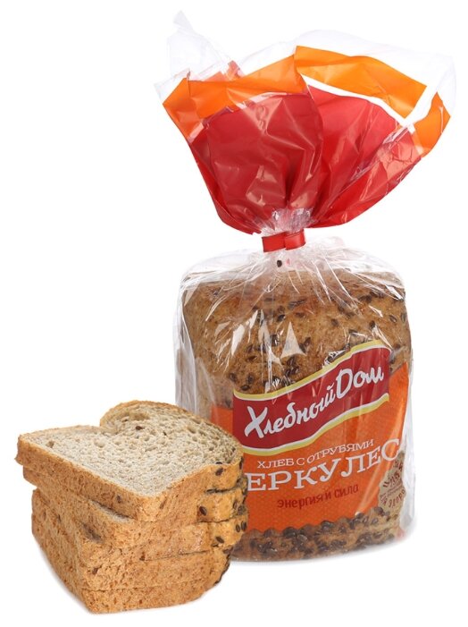 Хлебный Дом Хлеб Геркулес пшеничный с отрубями в нарезке 250 г (фото modal 1)