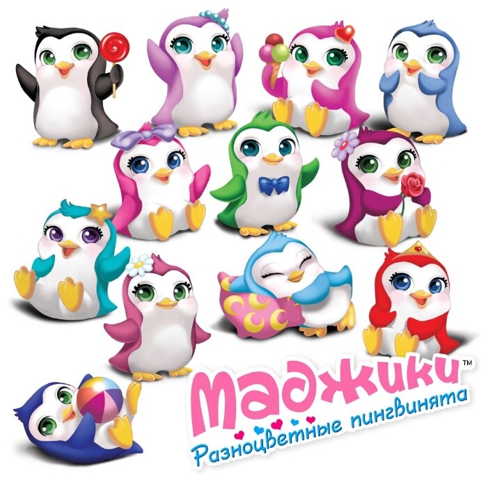 Фигурка ДеАгостини Маджики Разноцветные пингвинята PENGNS001RUBLK (фото modal 2)