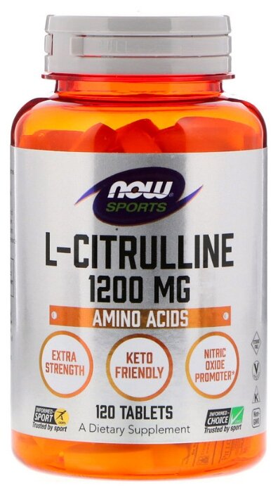 Аминокислота NOW L-Citrulline 1200 мг (120 капсул) (фото modal 1)
