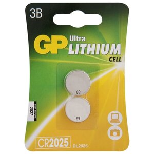 Батарейка GP Ultra Lithium Cell CR2025 (фото modal nav 1)