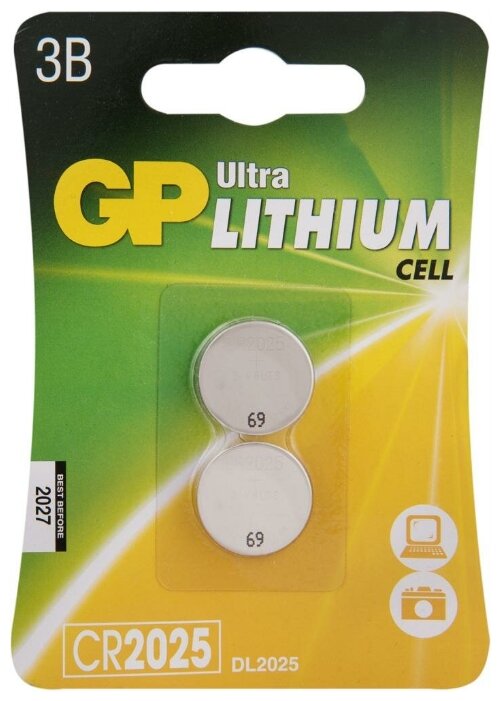 Батарейка GP Ultra Lithium Cell CR2025 (фото modal 1)