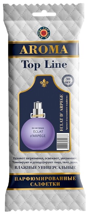 Влажные салфетки AROMA TOP LINE универсальные парфюмированные Eclat (фото modal 1)