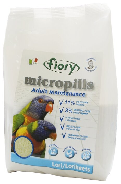 Fiory корм Micropills Lori/Lorikeets для попугаев лори (фото modal 1)