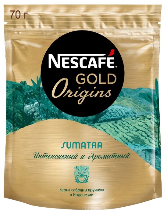 Кофе растворимый Nescafe Gold Origins Sumatra, пакет (фото modal 1)