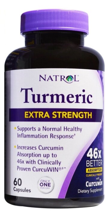Антиоксидант Natrol Turmeric Extra Strenght (60 капсул) (фото modal 4)
