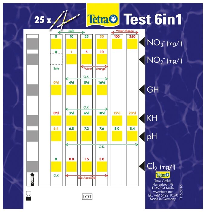 Tetra Test 6в1 тесты для аквариумной воды (фото modal 6)