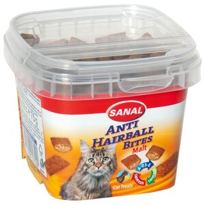 Лакомство для кошек Sanal Malt Anti Hairball Bites (фото modal nav 1)