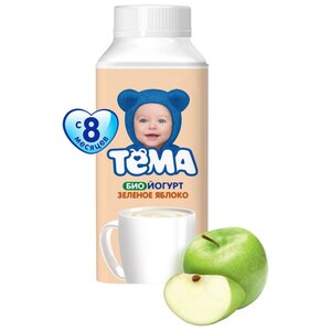 Йогурт питьевой Тёма Зеленое яблоко (с 8-ми месяцев) 2.8%, 210 г (фото modal nav 1)