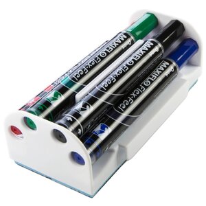 Pentel Набор маркеров для доски Maxiflo Flex Feel с магнитной губкой MWL5SBF-4N (1-5мм, 4 шт.) (фото modal nav 3)