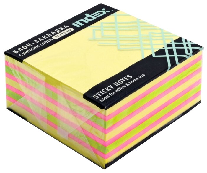 Index блок-закладка с липким слоем 76х75 мм, 400 листов (I433812/I433811) (фото modal 2)