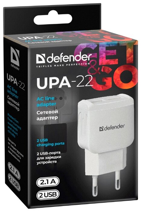 Сетевая зарядка Defender UPA-22 (фото modal 3)