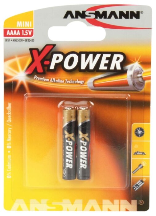 Батарейка ANSMANN X-POWER AAAA (фото modal 2)