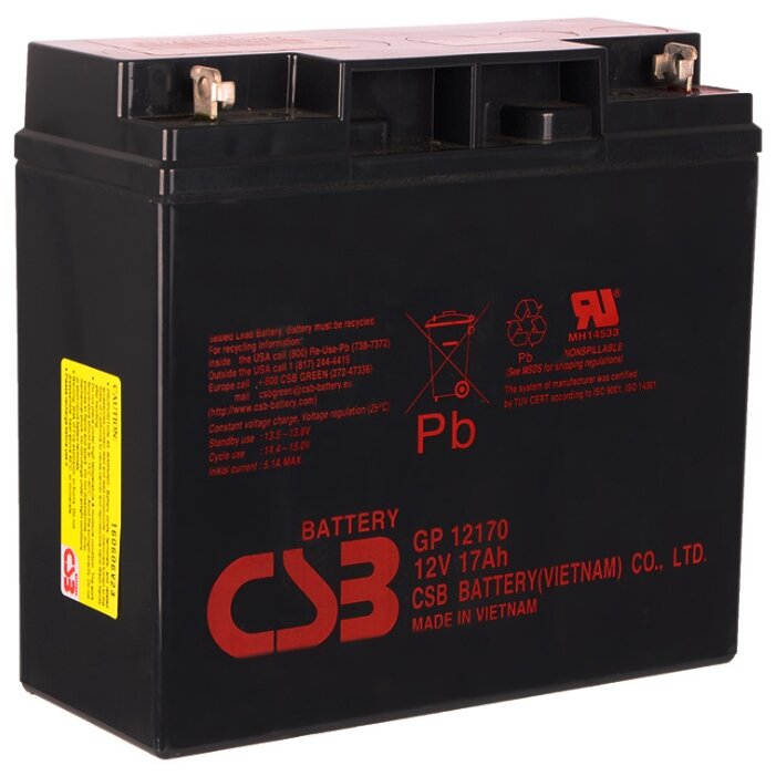 Аккумуляторная батарея CSB GP 12170 17 А·ч (фото modal 2)