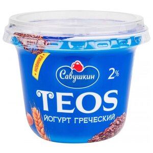 Йогурт Савушкин Греческий Teos злаки-клетчатка льна 2%, 250 г (фото modal nav 1)