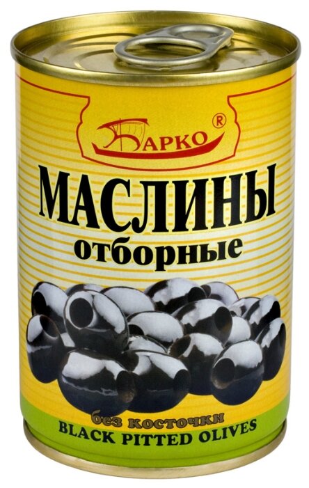 БАРКО Маслины без косточки отборные, жестяная банка 280 г (фото modal 1)
