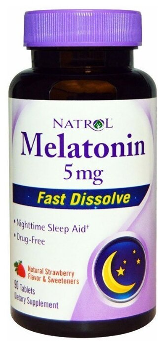 Мелатонин Natrol Melatonin 5 mg Fast Dissolve (90 таблеток) (фото modal 3)