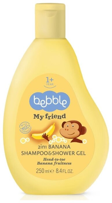 Bebble Шампунь и гель для душа 2 в 1 с ароматом банана My Friend (фото modal 1)