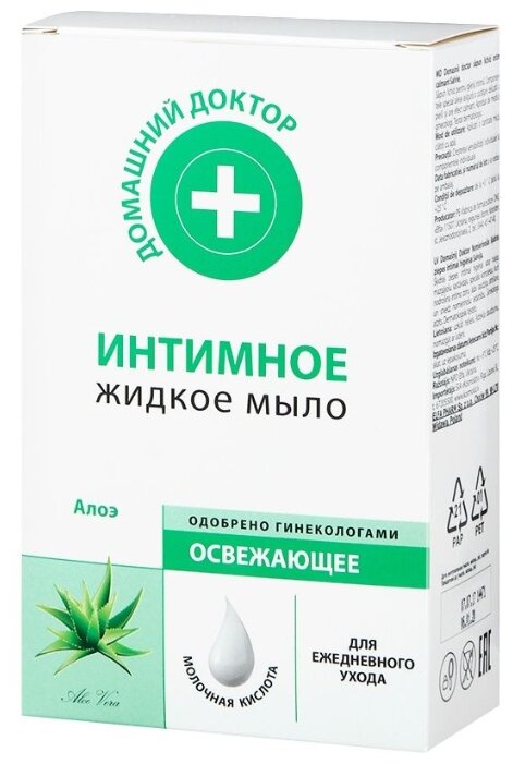 Домашний доктор Жидкое мыло для интимной гигиены Освежающее, 200 мл (фото modal 2)