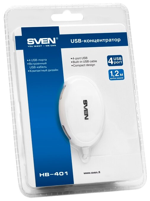 USB-концентратор SVEN HB-401, разъемов: 4 (фото modal 8)