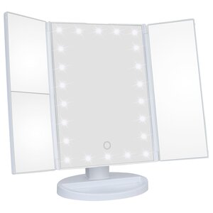 Зеркало косметическое настольное Superstar Tri-folded с подсветкой (фото modal nav 3)