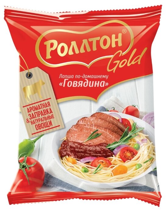 Роллтон Лапша со вкусом говядины по-домашнему Gold 70 г (фото modal 1)