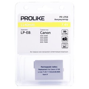 Аккумулятор Prolike PR-LPE8 (фото modal nav 3)