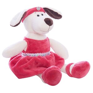 Мягкая игрушка ABtoys Собака в платье с повязкой 16 см (фото modal nav 1)