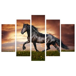 Модульная картина KARTINA style Вороная лошадь (фото modal nav 1)