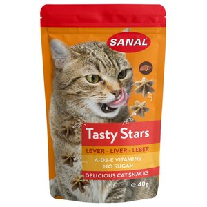 Лакомство для кошек Sanal Tasty Stars Печень (фото modal nav 1)