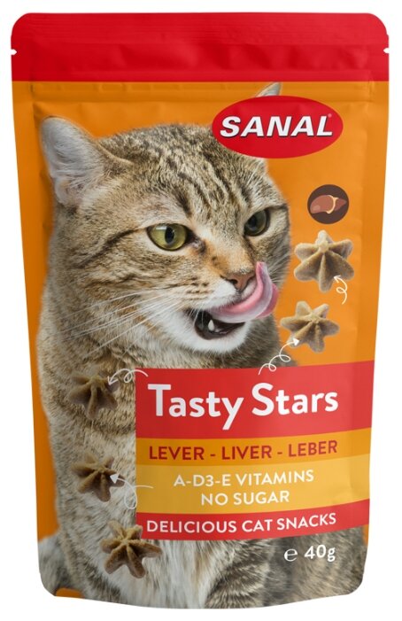 Лакомство для кошек Sanal Tasty Stars Печень (фото modal 1)