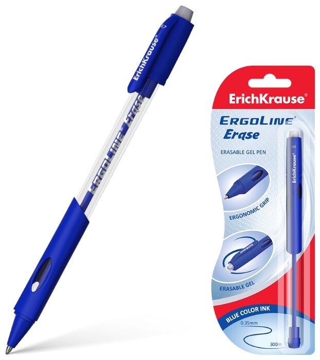 ErichKrause Ручка гелевая со стираемыми чернилами ErgoLine Erase, 0.7 мм (41546) (фото modal 1)