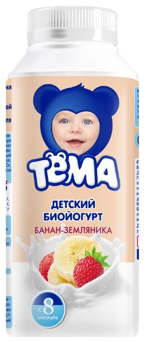 Йогурт питьевой Тёма Банан-Земляника (с 8-ми месяцев) 2.8%, 210 г (фото modal 2)