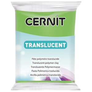 Полимерная глина Cernit Translucent прозрачный лайм (605), 56 г (фото modal nav 1)
