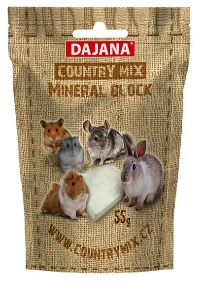 Лакомство для кроликов, грызунов Dajana Pet Country mix mineral block (фото modal 1)