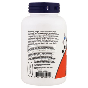 Аминокислота NOW L-Arginine 1000 mg (120 таблеток) (фото modal nav 3)