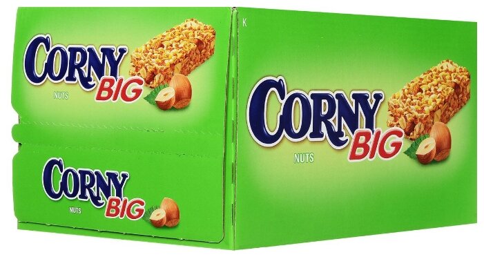Злаковый батончик Corny Big Nuts с лесными орехами, 24 шт (фото modal 1)