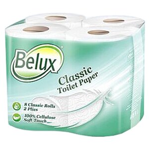 Туалетная бумага Belux Classic белая двухслойная (фото modal nav 2)