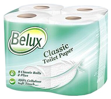 Туалетная бумага Belux Classic белая двухслойная (фото modal 2)
