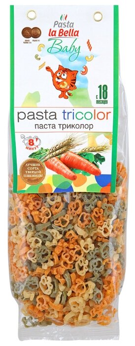 Макаронные изделия Pasta la Bella Триколор с 18-ти месяцев (фото modal 1)