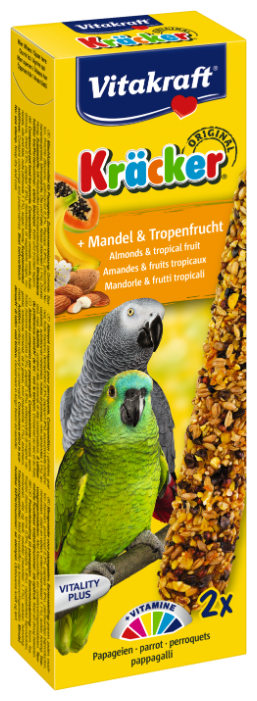 Лакомство для птиц Vitakraft Крекеры для амазонских попугаев миндаль и фрукты (21296) (фото modal 1)