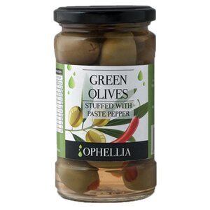 Ophellia Зеленые оливки фаршированные перцем, стеклянная банка 315 мл (фото modal nav 1)
