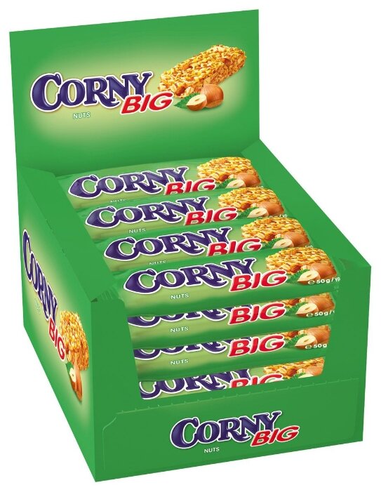 Злаковый батончик Corny Big Nuts с лесными орехами, 24 шт (фото modal 2)