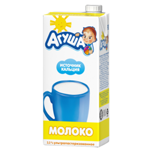 Молоко Агуша ультрапастеризованное (с 3-х лет) 3.2%, 0.925 л (фото modal nav 1)