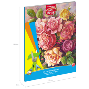 Цветной картон Розы ArtBerry, A4, 10 л., 10 цв. (фото modal nav 4)