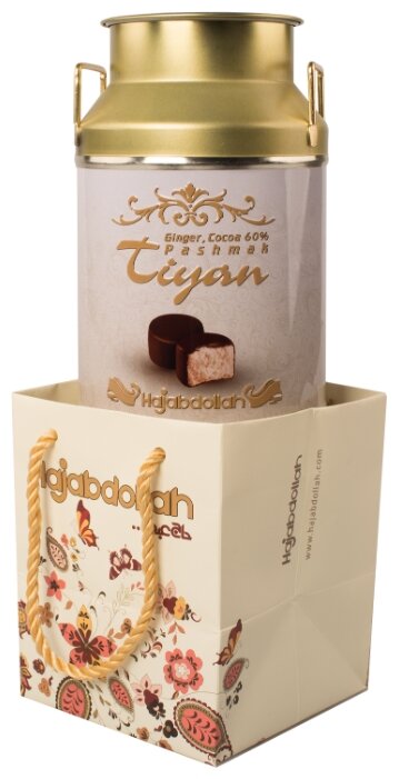 Набор конфет Hajabdollah Tiyan из пашмалы c имбирем в шоколадной глазури и со вкусом горького шоколада 300 г (фото modal 2)